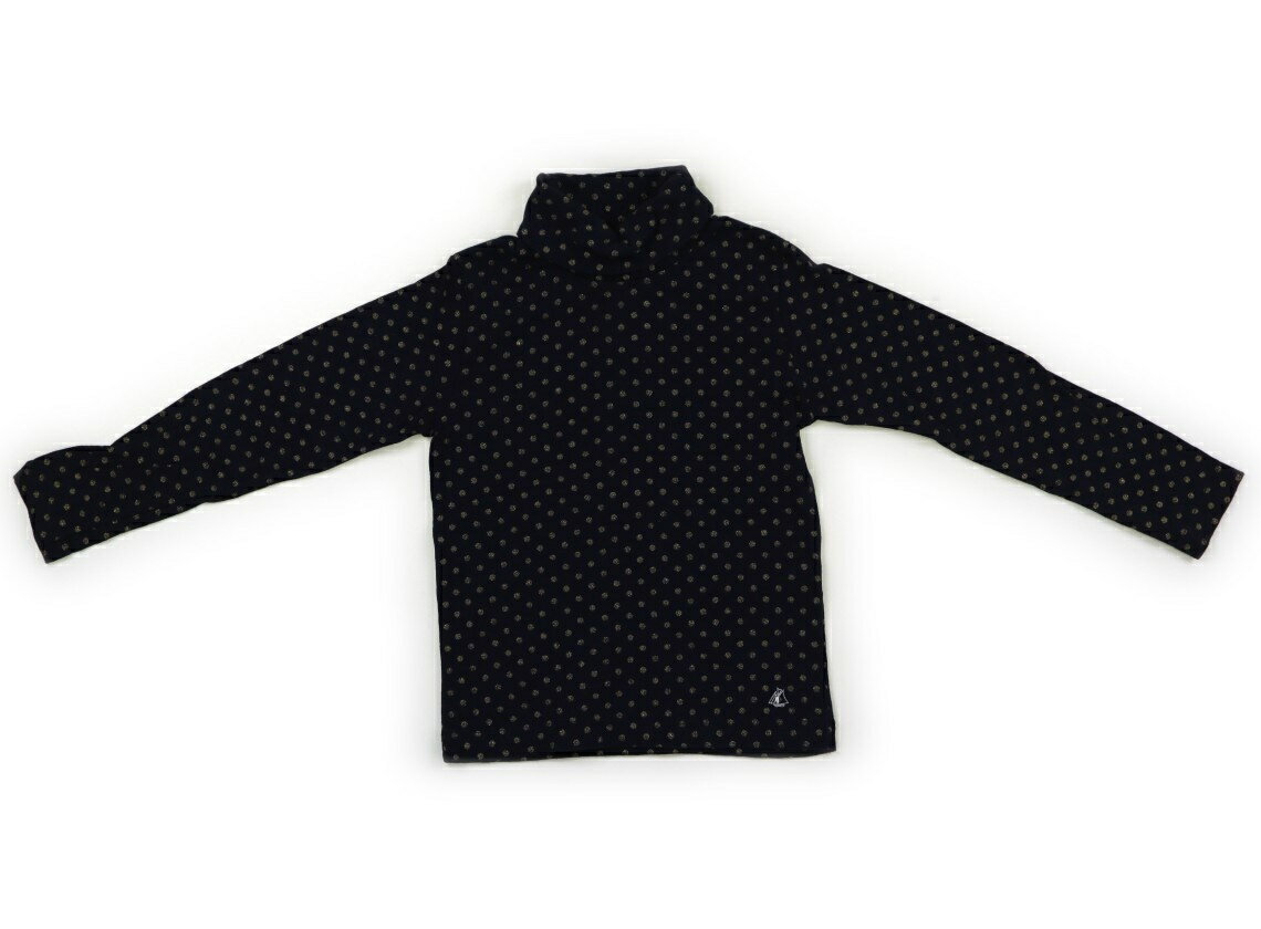 プチバトー PETIT BATEAU Tシャツ・カットソー 110 女の子 ネイビー　ゴールドラメ　ドット 子供服 ベ..