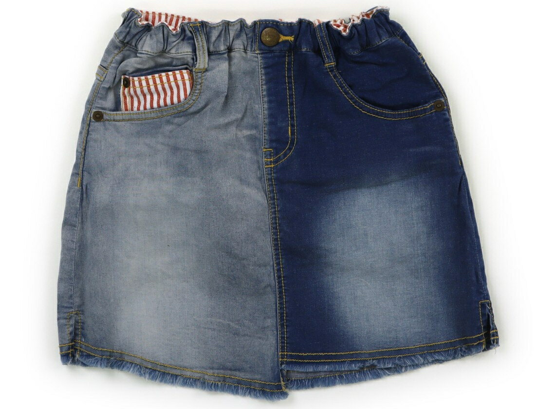 ダディーオーダディー Daddy Oh Daddy スカート 110 女の子 青系デニム、オレンジストライプ、星 子供服 ベビー服 キッズ アウトレット ユーズド 【中古】キッズ・ベビー・マタニティ