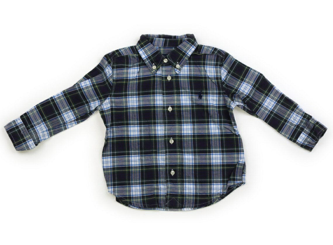 ラルフローレン Ralph Lauren シャツ・ブラウス 90 男の子 ネイビー・タータンチェック 子供服 ベビー服 キッズ アウトレット ユーズド 【中古】キッズ・ベビー・マタニティ