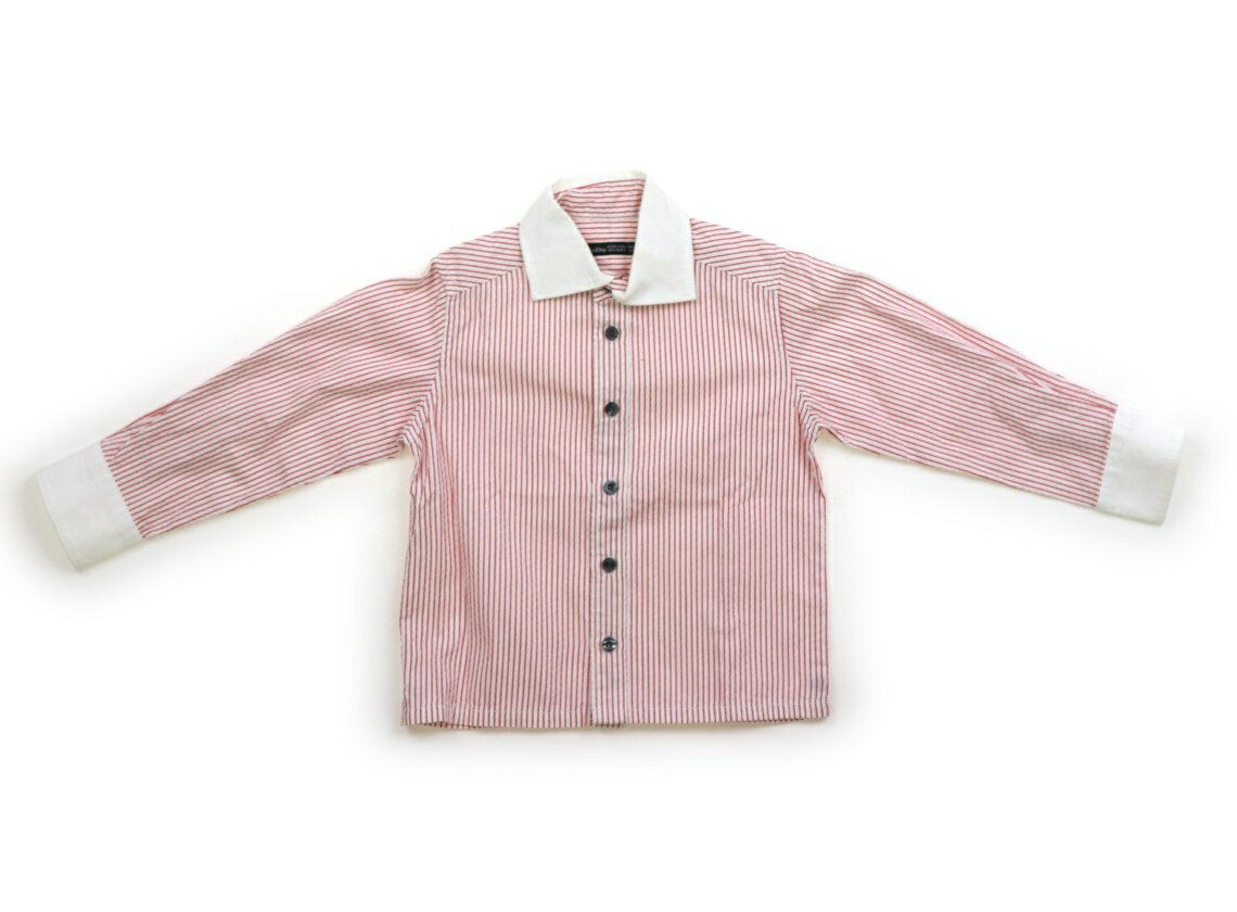 べべ BeBe シャツ・ブラウス 100 男の子 レッドストライプ 子供服 ベビー服 キッズ アウトレット ユー..