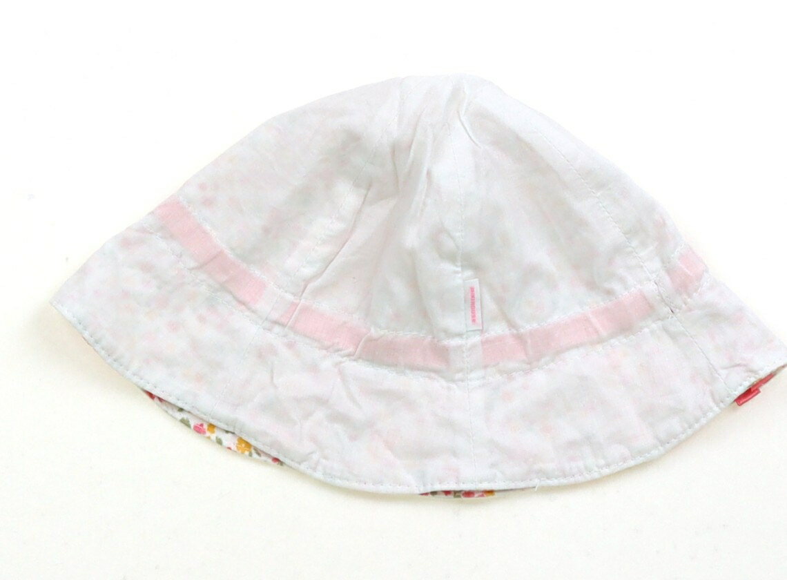 ミキハウス miki HOUSE 帽子 Hat/Cap 女の子 白/白地、ピンク・オレンジ花柄 子供服 ベビー服 キッズ ..