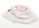 ミキハウス miki HOUSE 帽子 Hat/Cap 女の子 白、ウサギ/ピンク白チェック 子供服 ベビー服 キッズ アウトレット ユーズド 【中古】キッズ・...