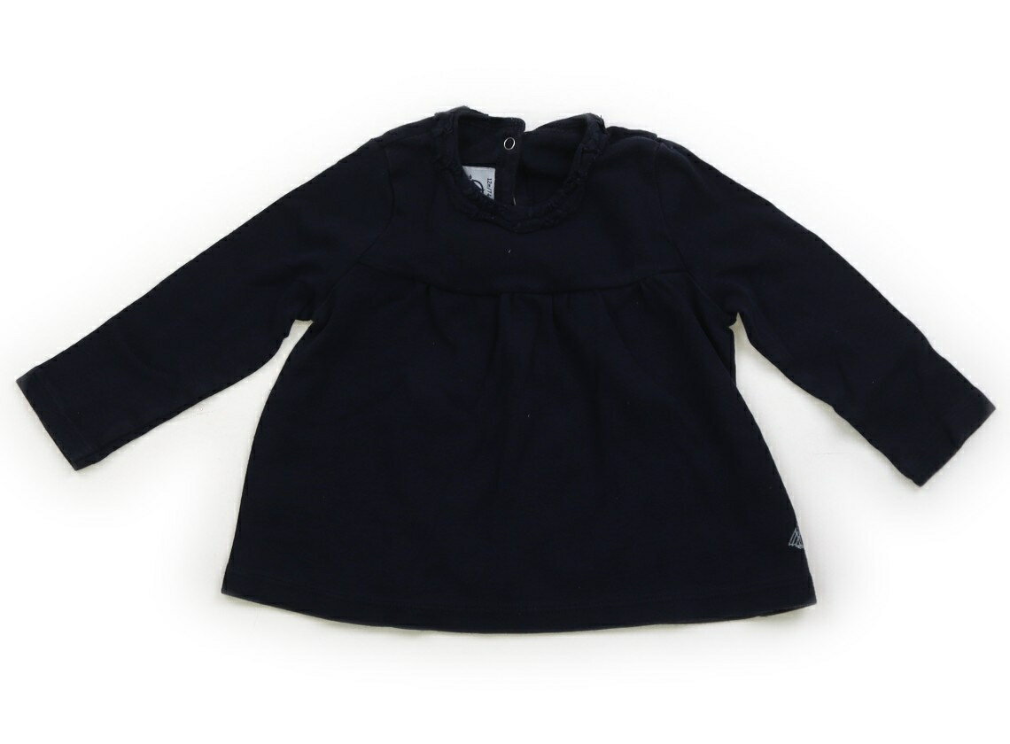 プチバトー PETIT BATEAU Tシャツ・カットソー 70 女の子 ネイビー 子供服 ベビー服 キッズ アウトレット ユーズド 【中古】キッズ・ベビー・マタニティ