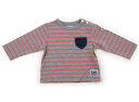 ストンプスタンプ Stomp Stamp Tシャツ・カットソー 90 女の子 ピンク・グレー・ボーダー 子供服 ベビー服 キッズ アウトレット ユーズド 【中古】キッズ・ベビー・マタニティ