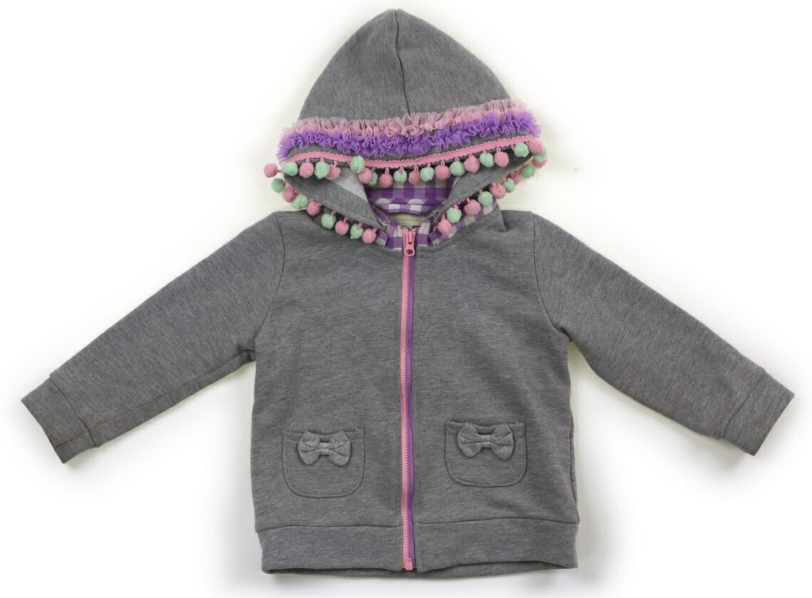 パンパンチュチュ panpantutu パーカー 90 女の子 グレー・ピンク 子供服 ベビー服 キッズ アウトレット ユーズド 【中古】キッズ・ベビー・マタニティ(4)