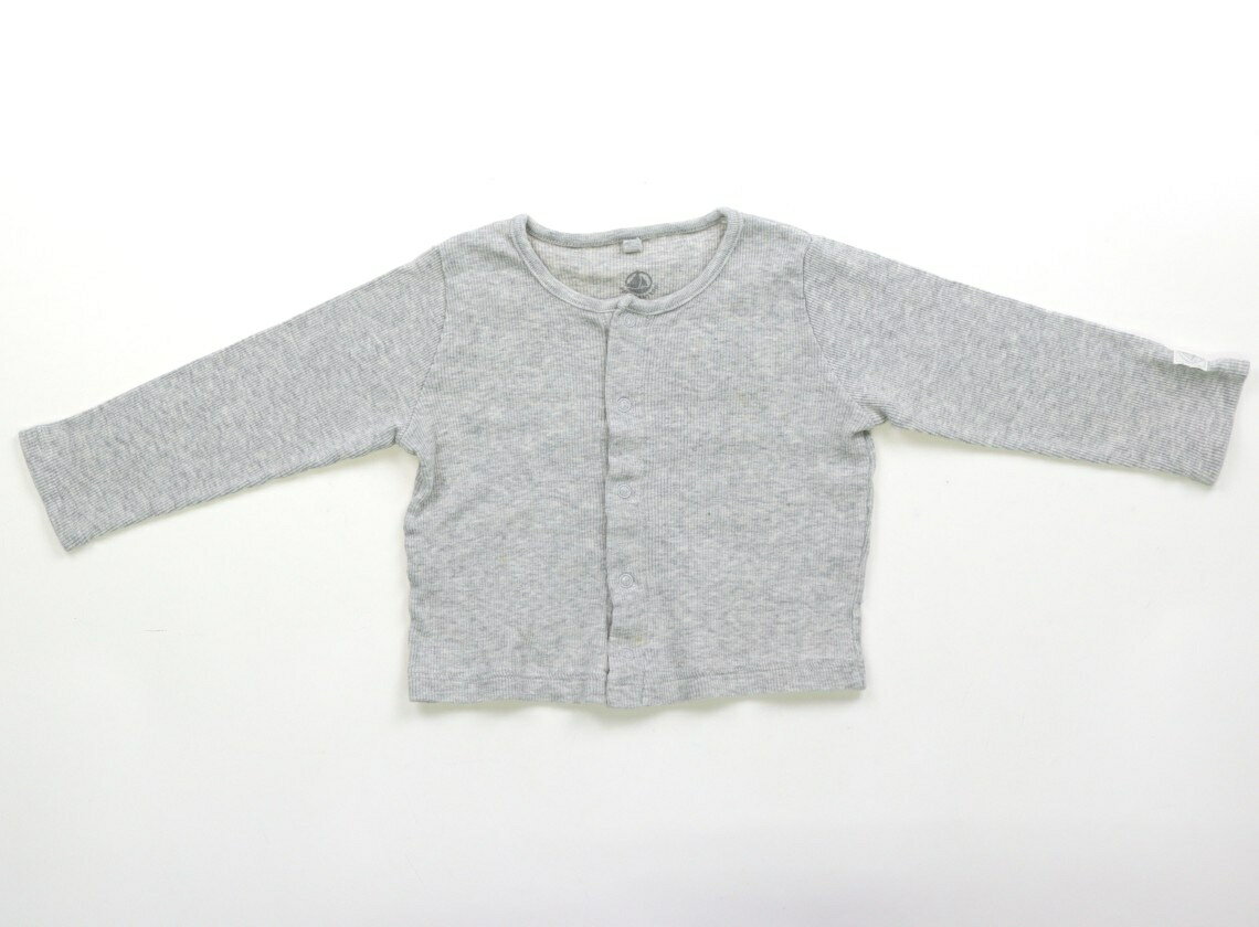 プチバトー PETIT BATEAU カーディガン 80 男の子 グレー 子供服 ベビー服 キッズ アウトレット ユーズド 【中古】キッズ・ベビー・マタニティ