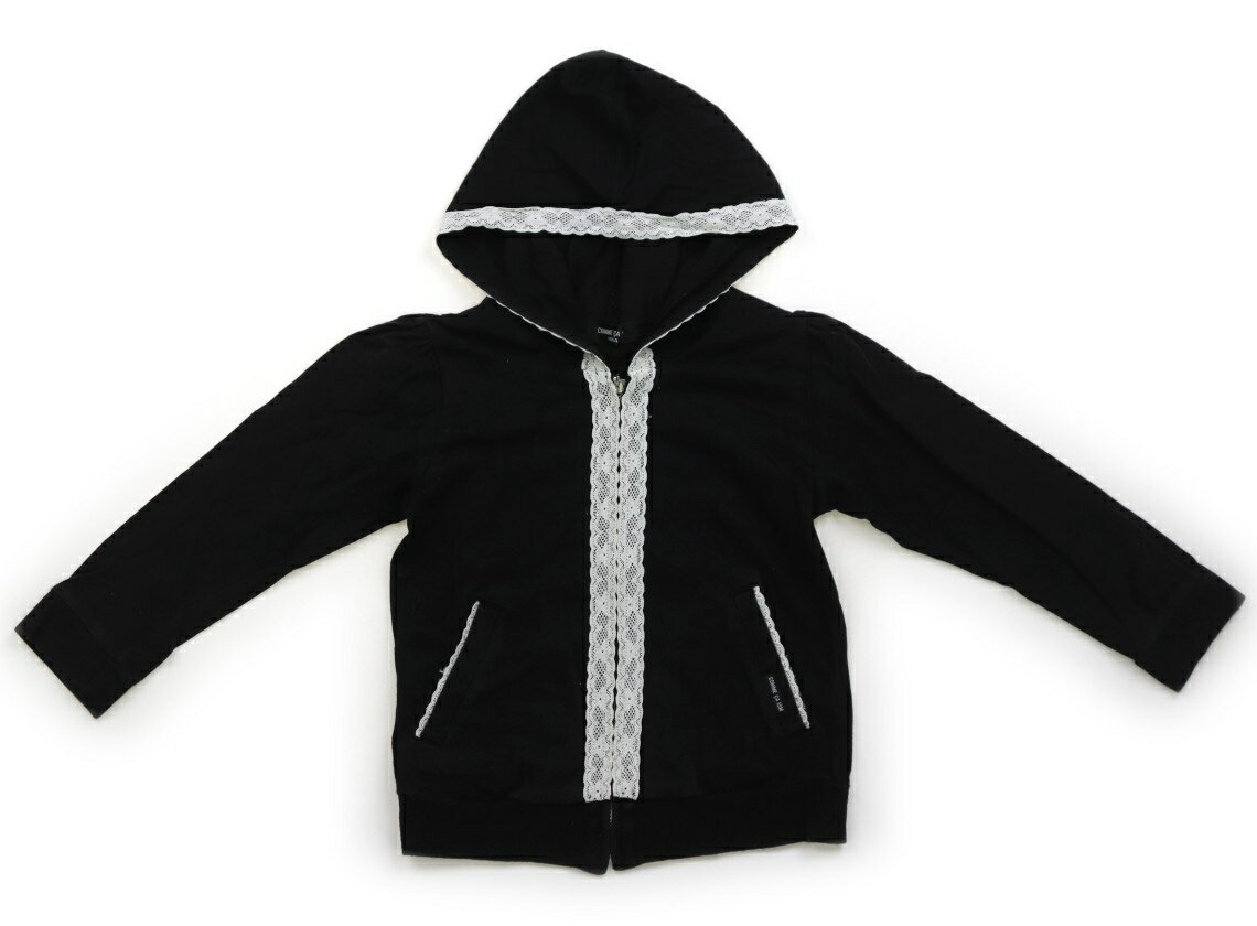 コムサイズム COMME CA ISM パーカー 100 女の子 黒、白 子供服 ベビー服 キッズ アウトレット ユーズド 【中古】キッズ・ベビー・マタニティ