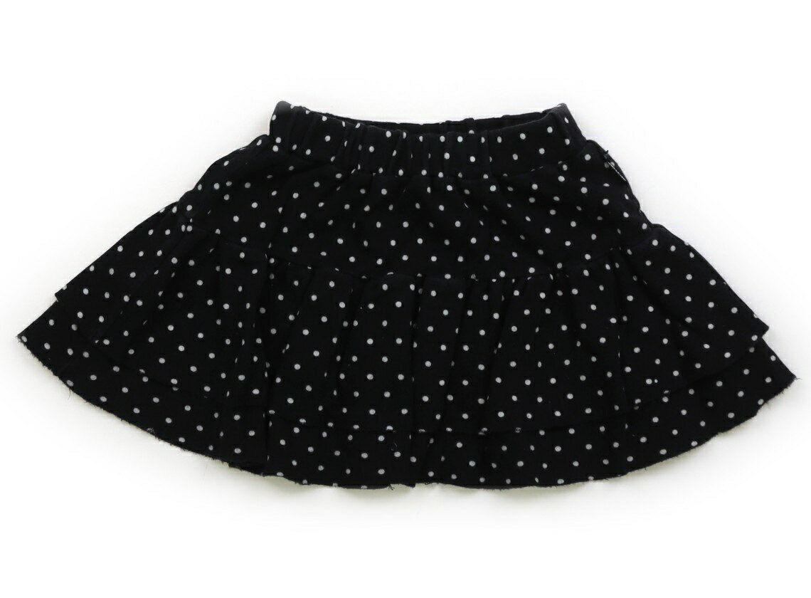 コムサイズム COMME CA ISM スカート 90 女の子 黒　白ドット 子供服 ベビー服 キッズ アウトレット ユ..