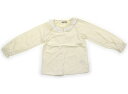 ラブ&ピース&マネー Love&Peace&Money Tシャツ・カットソー 120 女の子 クリーム 子供服 ベビー服 キッズ アウトレット ユーズド 【中古】キッズ・ベビー・マタニティ