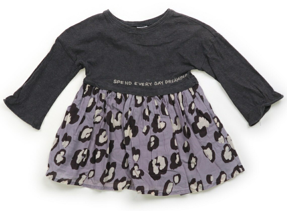 ネクスト NEXT チュニック 80 女の子 チャコールグレー、パステルパープル、レオパード柄 子供服 ベビー服 キッズ アウトレット ユーズド 【中古】キッズ・ベビー・マタニティ