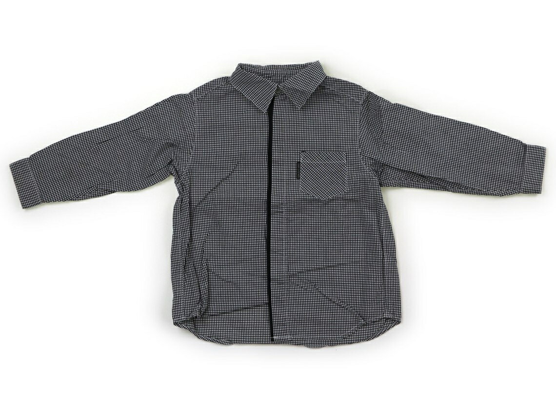 コムサイズム COMME CA ISM シャツ・ブラウス 95 男の子 白黒チェック 子供服 ベビー服 キッズ アウトレット ユーズド 【中古】キッズ・ベビー・マタニティ