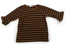 ラーゴム Lagom Tシャツ・カットソー 100 女の子 キャメル、黒ボーダー 子供服 ベビー服 キッズ アウトレット ユーズド 【中古】キッズ・ベビー・マタニティ(4)