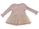 ラブ&ピース&マネー Love&Peace&Money Tシャツ・カットソー 90 女の子 くすみピンク、チュール 子供服 ベビー服 キッズ アウトレット ユーズド 【中古】キッズ・ベビー・マタニティ