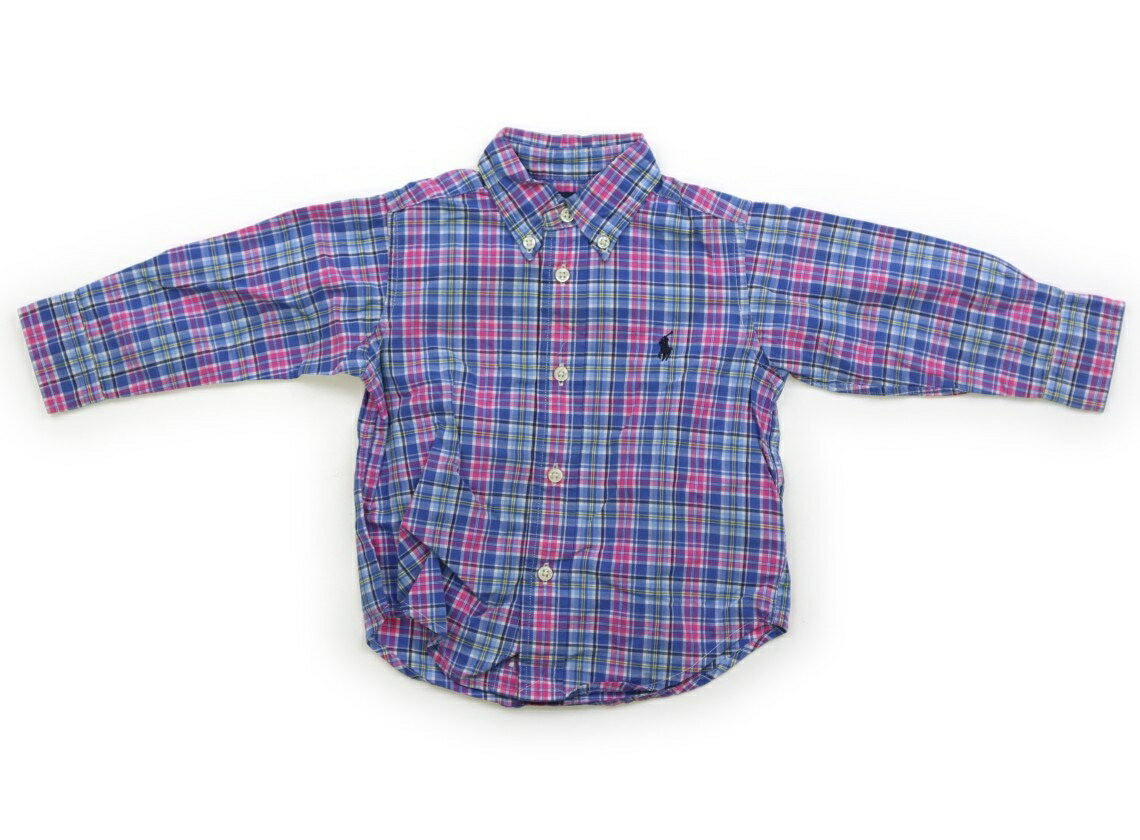 ラルフローレン Ralph Lauren シャツ・ブラウス 80 男の子 ピンク・青黄チェック 子供服 ベビー服 キッズ アウトレット ユーズド 【中古】キッズ・ベビー・マタニティ