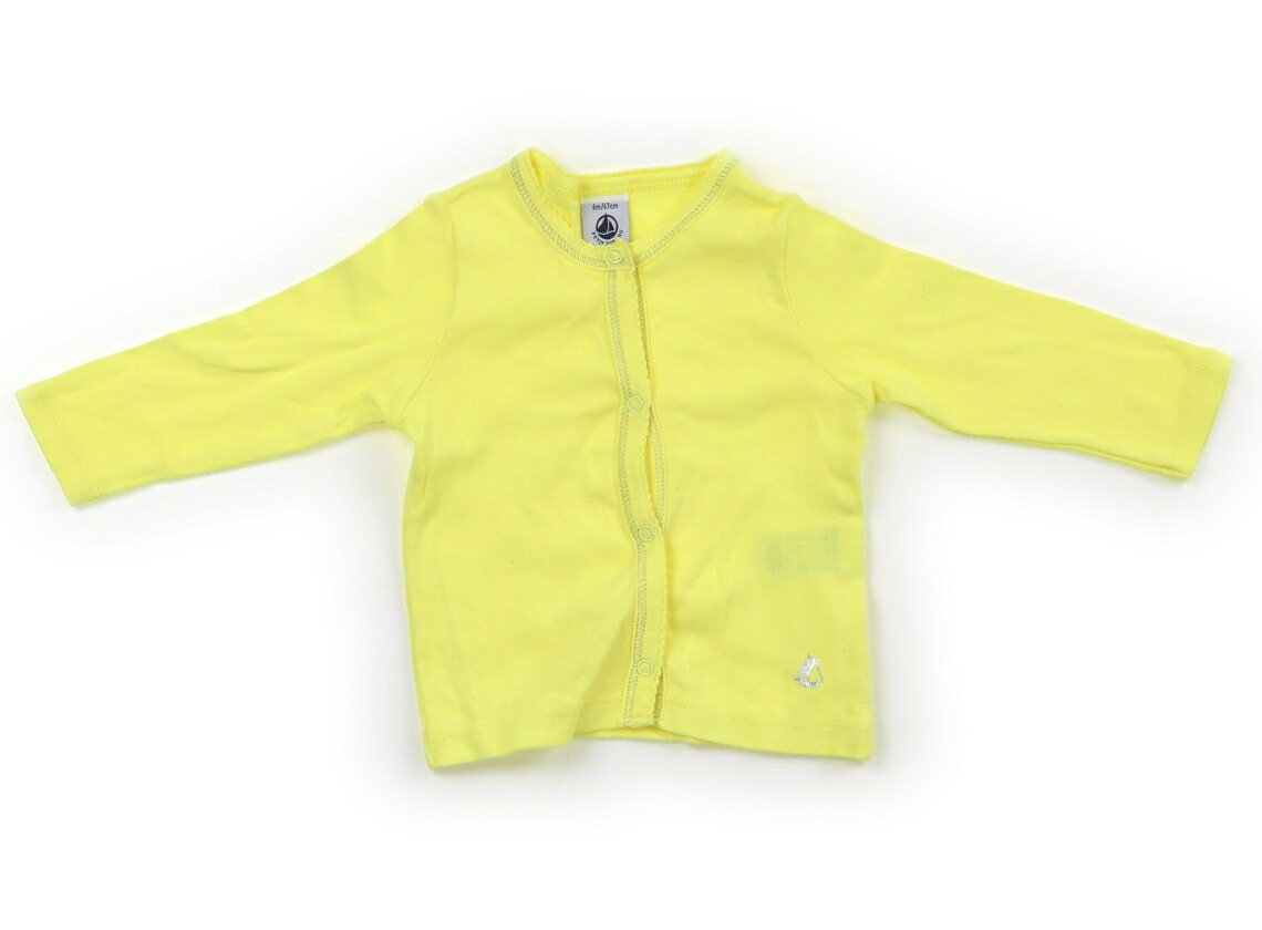 プチバトー PETIT BATEAU カーディガン 60 女の子 イエロー 子供服 ベビー服 キッズ アウトレット ユーズド 【中古】キッズ・ベビー・マタニティ