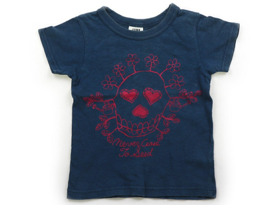 ジャンクストア JUNK STORE Tシャツ・カットソー 100 女の子 紺・濃いピンク・スカル・花 子供服 ベビー服 キッズ アウトレット ユーズド 【中古】キッズ・ベビー・マタニティ