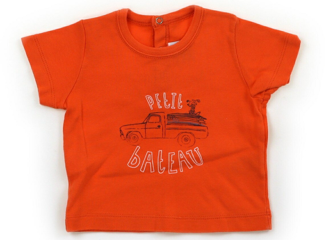 プチバトー PETIT BATEAU Tシャツ・カットソー 60 男の子 オレンジ 子供服 ベビー服 キッズ アウトレット ユーズド 【中古】キッズ・ベビー・マタニティ