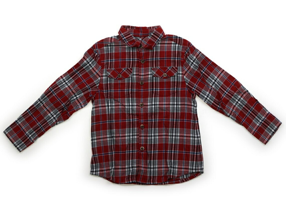 コムサフィユ COMME CA FILLE シャツ・ブラウス 110 男の子 レッド・ブルー系チェック 子供服 ベビー服 キッズ アウトレット ユーズド 【中古】キッズ・ベビー・マタニティ