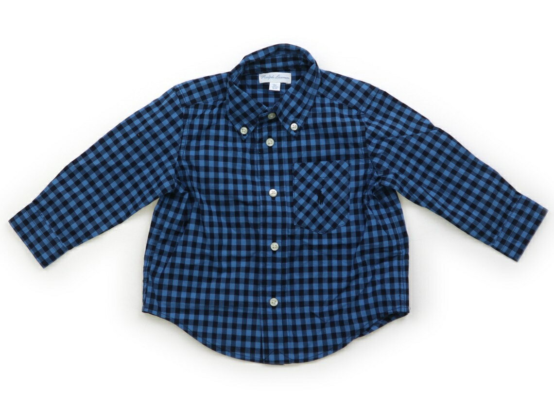ラルフローレン Ralph Lauren シャツ・ブラウス 70 男の子 青　紺　チェック 子供服 ベビー服 キッズ ..