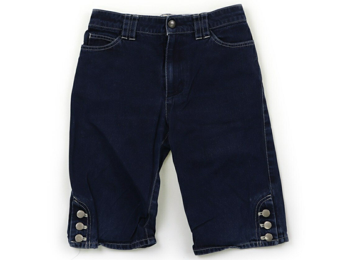 キャシャレル cacharel ハーフパンツ 130 女の子 紺デニム 子供服 ベビー服 キッズ アウトレット ユーズド 【中古】キッズ・ベビー・マタニティ