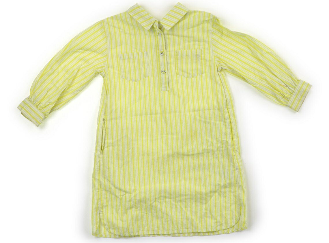 ビームス BEAMS ワンピース 110 女の子 黄白ストライプ 子供服 ベビー服 キッズ アウトレット ユーズド 【中古】キッズ・ベビー・マタニティ