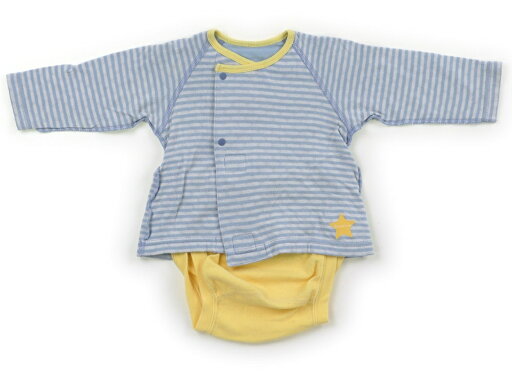 コンビミニ Combimini ロンパース 80 男の子 ボーダー柄ブルーホワイトイエロー 子供服 ベビー服 キッズ アウトレット ユーズド 【中古】キッズ・ベビー・マタニティ コンビミニ Combimini ロンパース 80 男の子 ボーダー柄ブルーホワイトイエロー 子供服 ベビー服 キッズ アウトレット ユーズド 【中古】キッズ・ベビー・マタニティ
