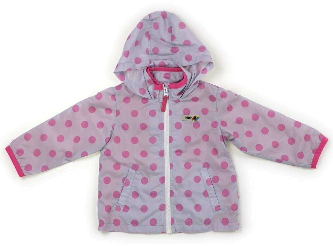 ホットビスケッツ Hot Biscuits ブルゾン・Gジャン 100 女の子 グレーパープル ピオニー ドット 子供服 ベビー服 キッズ アウトレット ユーズ...