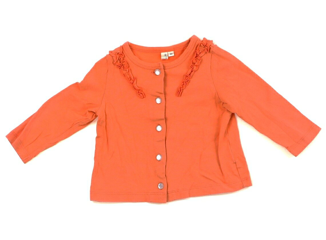 ラーゴム Lagom カーディガン 80 女の子 オレンジ 子供服 ベビー服 キッズ アウトレット ユーズド 【中..