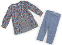 ボーデン Mini Boden 上下セット 80 女の子 花柄ブルーレッドイエローストライプ柄 子供服 ベビー服 キッズ アウトレット ユーズド 【中古】キッズ...