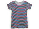 アンパサンド ampersand Tシャツ・カットソー 120 女の子 ボーダー柄ピンクブラックブルー 子供服 ベビー服 キッズ アウトレット ユーズド 【中古】キッズ・ベビー・マタニティ(4)
