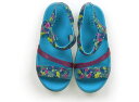 クロックス CROCS サンダル 靴19cm〜 女の子 サックスブルー・花柄プリント 子供服 ベビー服 キッズ アウトレット ユーズド 【中古】キッズ・ベビー・マタニティ(4)