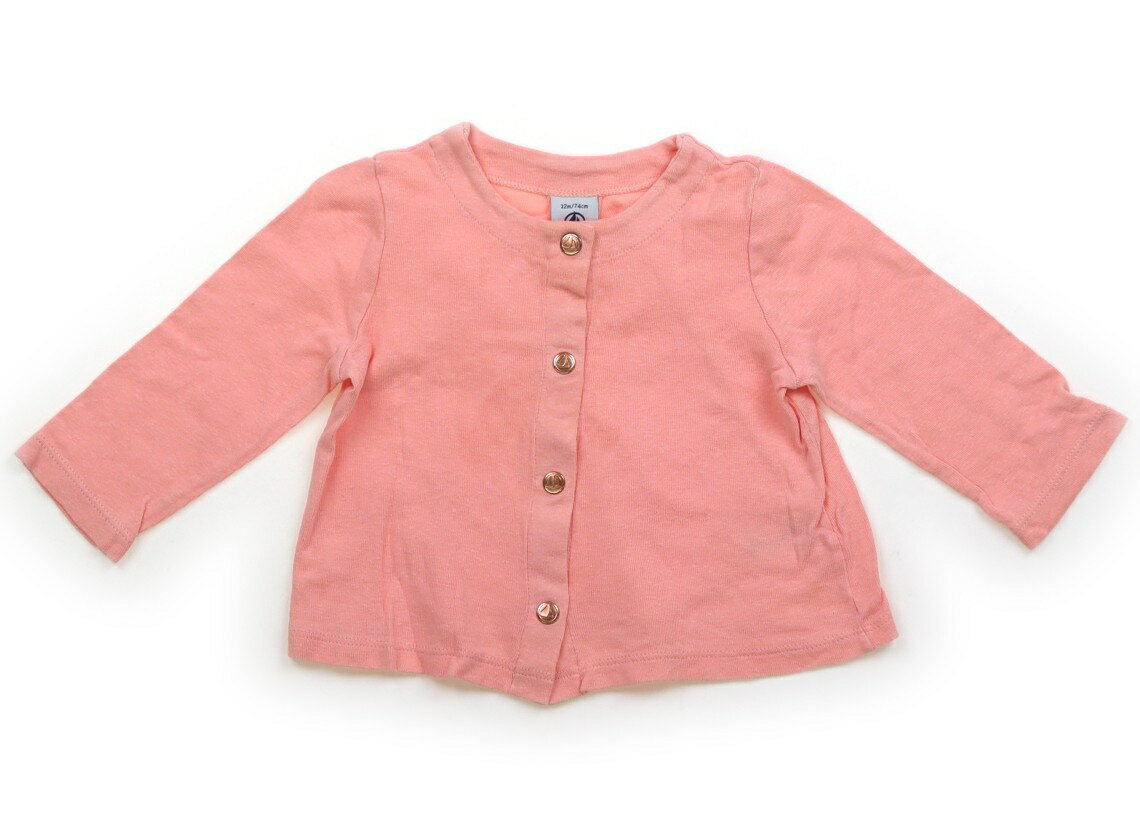プチバトー PETIT BATEAU カーディガン 70 女の子 ピーチ 子供服 ベビー服 キッズ アウトレット ユーズド 【中古】キッズ・ベビー・マタニティ