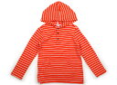 ジャニー&ジャック Janie & Jack Tシャツ・カットソー 120 男の子 オレンジ、白ボーダー 子供服 ベビー服 キッズ アウトレット ユーズド 【中...