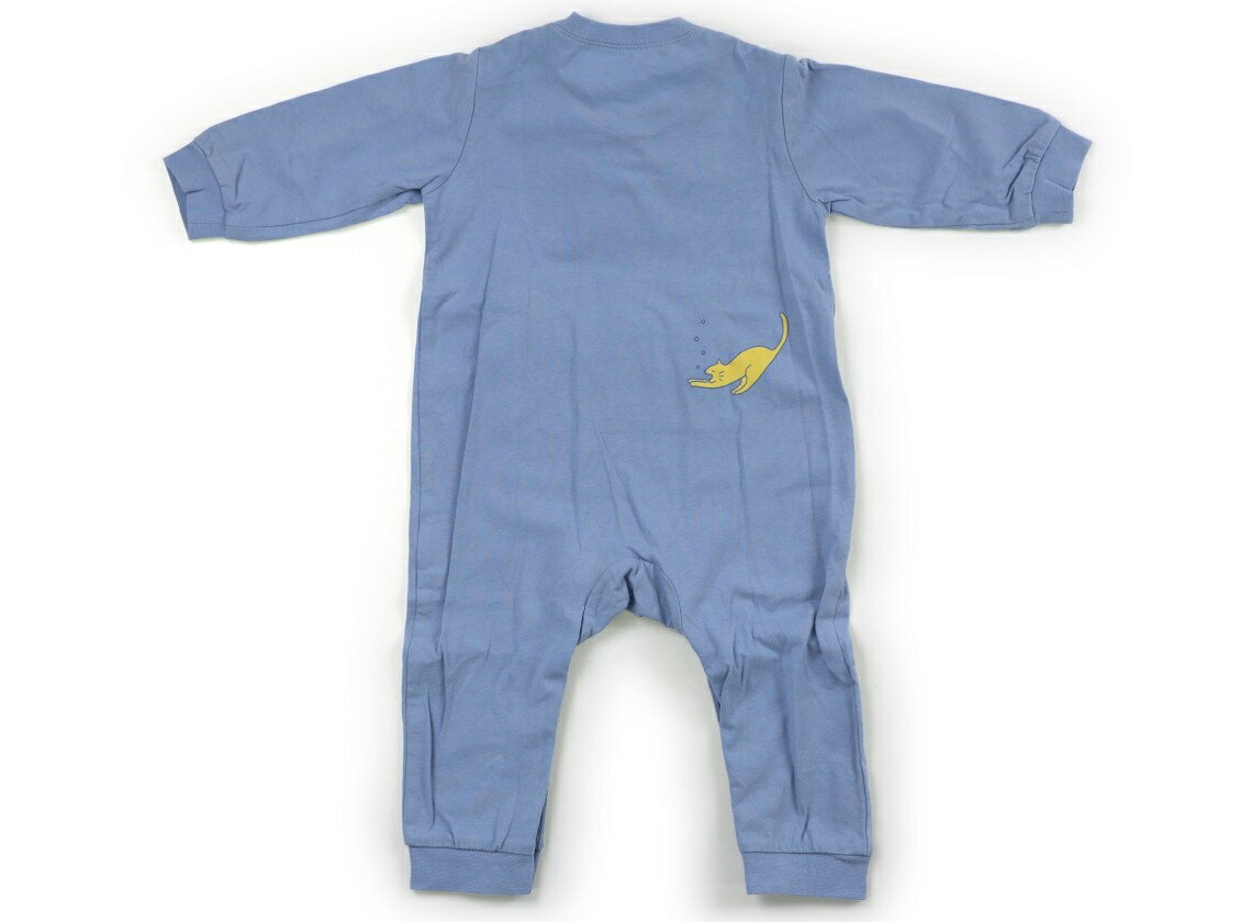 グラニフ graniph カバーオール 80 男の子 水色、白、動物 子供服 ベビー服 キッズ アウトレット ユーズド 【中古】キッズ・ベビー・マタニティ
