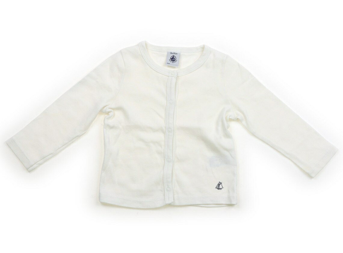 プチバトー PETIT BATEAU カーディガン 80 女の子 ホワイト 子供服 ベビー服 キッズ アウトレット ユーズド 【中古】キッズ・ベビー・マタニティ