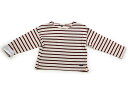 セラフィン Seraphine Tシャツ・カットソー 120 女の子 クリーム・ボルドーボーダー 子供服 ベビー服 キッズ アウトレット ユーズド 【中古】キッズ・ベビー・マタニティ