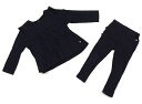 プチバトー PETIT BATEAU 上下セット 80 女の子 紺・白・ドット 子供服 ベビー服 キッズ アウトレット ユーズド 【中古】キッズ・ベビー・マタニ...