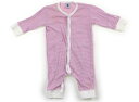 プチバトー PETIT BATEAU カバーオール 60 女の子 紫・白・ボーダー 子供服 ベビー服 キッズ アウトレット ユーズド 【中古】キッズ・ベビー・マタニティ(4)