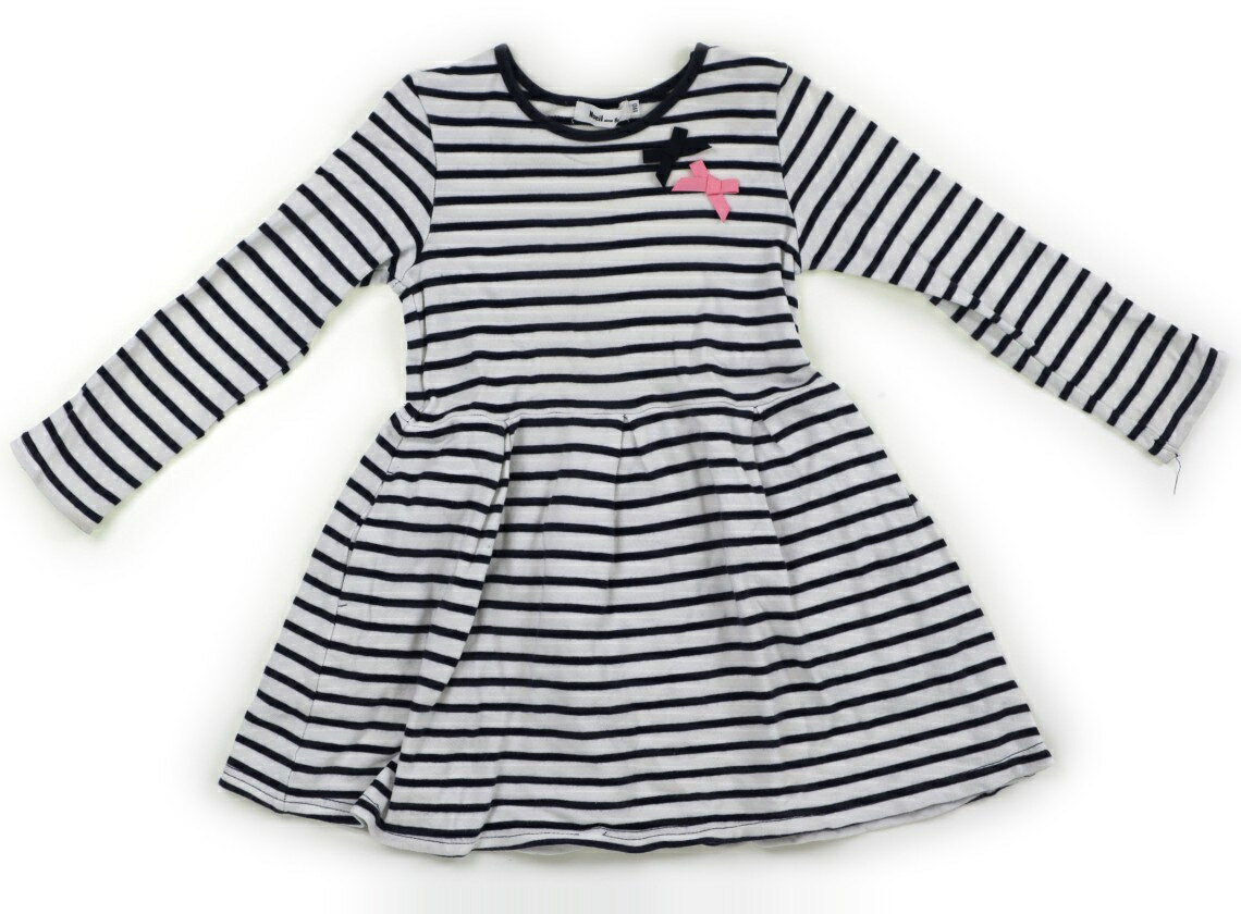 ノイユ Noeil ワンピース 110 女の子 ボーダー、白、ネイビー 子供服 ベビー服 キッズ アウトレット ユーズド 【中古】キッズ・ベビー・マタニティ