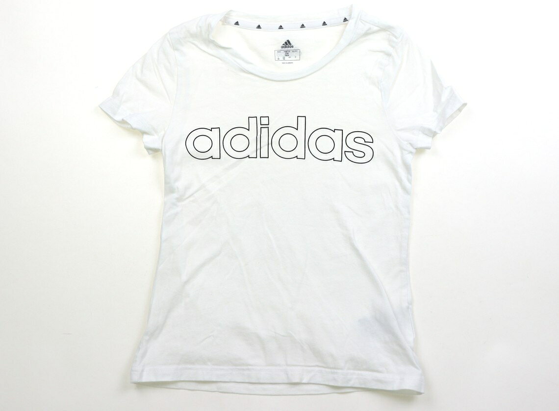 アディダス Adidas Tシャツ・カットソー 150 女の子 白 子供服 ベビー服 キッズ アウトレット ユーズド 【中古】キッズ・ベビー・マタニティ