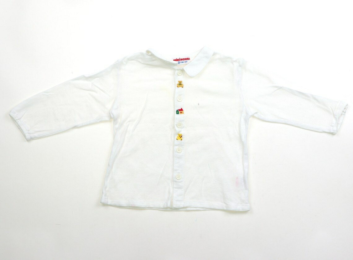 ミキハウス miki HOUSE シャツ・ブラウス 80 男の子 ホワイト 子供服 ベビー服 キッズ アウトレット ユ..