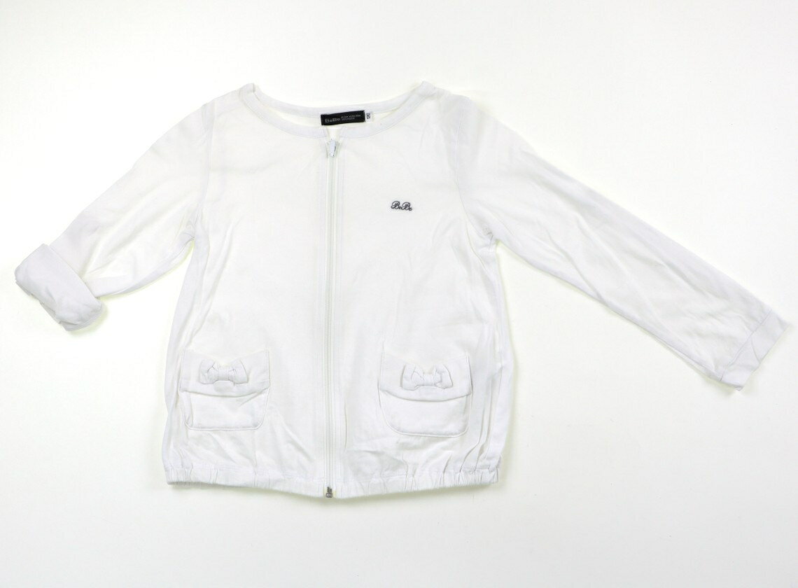 べべ BeBe ジップアップトレーナー 120 女の子 オフホワイト 子供服 ベビー服 キッズ アウトレット ユ..