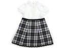 ショパン CHOPIN ワンピース 110 女の子 アイボリー チャコールグレー 水色 チェック 子供服 ベビー服 キッズ アウトレット ユーズド 【中古】キッズ・ベビー・マタニティ(4)