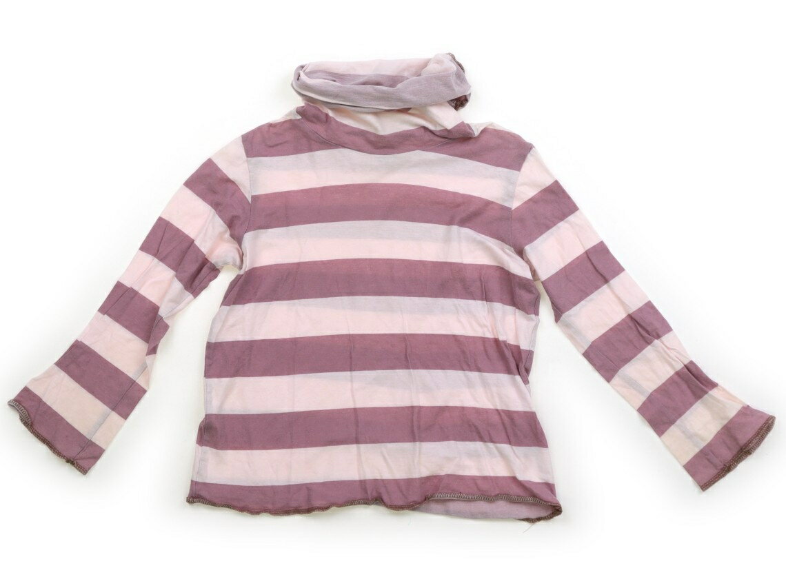プチバトー PETIT BATEAU Tシャツ・カットソー 100 男の子 紫、ライトピンク、ボーダー 子供服 ベビー服 キッズ アウトレット ユーズド 【中古】キッズ・ベビー・マタニティ