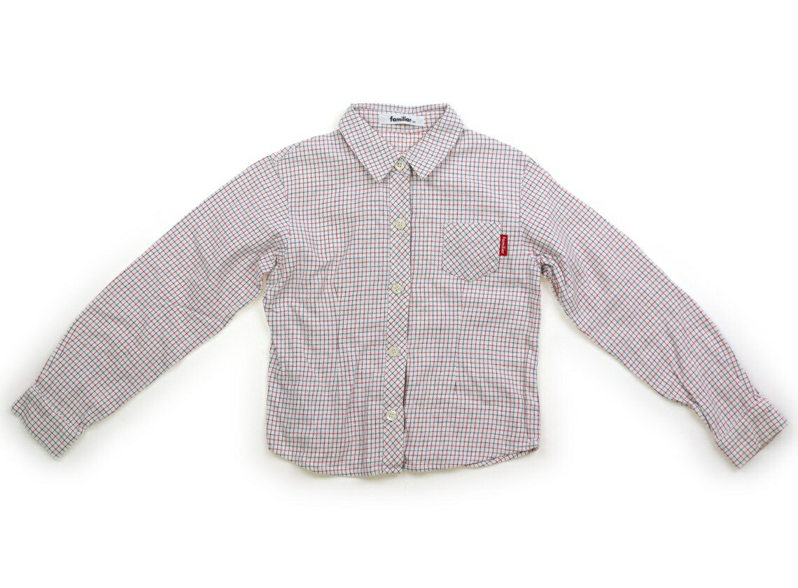 ファミリア familiar シャツ・ブラウス 120 男の子 アイボリー・赤・紺・柄 子供服 ベビー服 キッズ アウトレット ユーズド 【中古】キッズ・ベビー・マタニティ