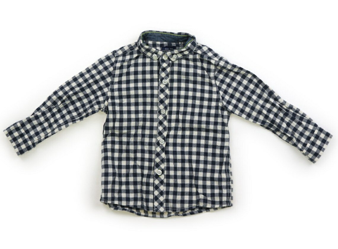 ネクスト NEXT シャツ・ブラウス 80 男の子 チェック柄ネイビーホワイト 子供服 ベビー服 キッズ アウトレット ユーズド 【中古】キッズ・ベビー・マタニティ