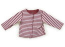 プチバトー PETIT BATEAU カーディガン 70 女の子 ボーダー柄ピンク 子供服 ベビー服 キッズ アウトレット ユーズド 【中古】キッズ・ベビー・マ...