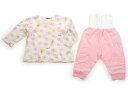 ホットビスケッツ Hot Biscuits パジャマ 80 女の子 ピンク・花柄 子供服 ベビー服 キッズ アウトレット ユーズド 【中古】キッズ・ベビー・マタ...