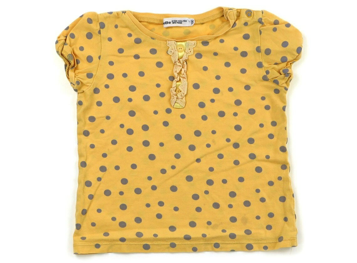 Rakuten - べべ BeBe Tシャツ・カットソー 100 女の子 オレンジ・グレー・水玉 子供服 ベビー服 キッズ アウトレット ユーズド 【中古】キッズ・ベビー・マタニティ