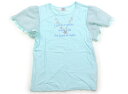 メゾピアノ mezzo piano Tシャツ・カットソー 160 女の子 水色・シルバー・英字 子供服 ベビー服 キッズ アウトレット ユーズド 【中古】キッズ・ベビー・マタニティ